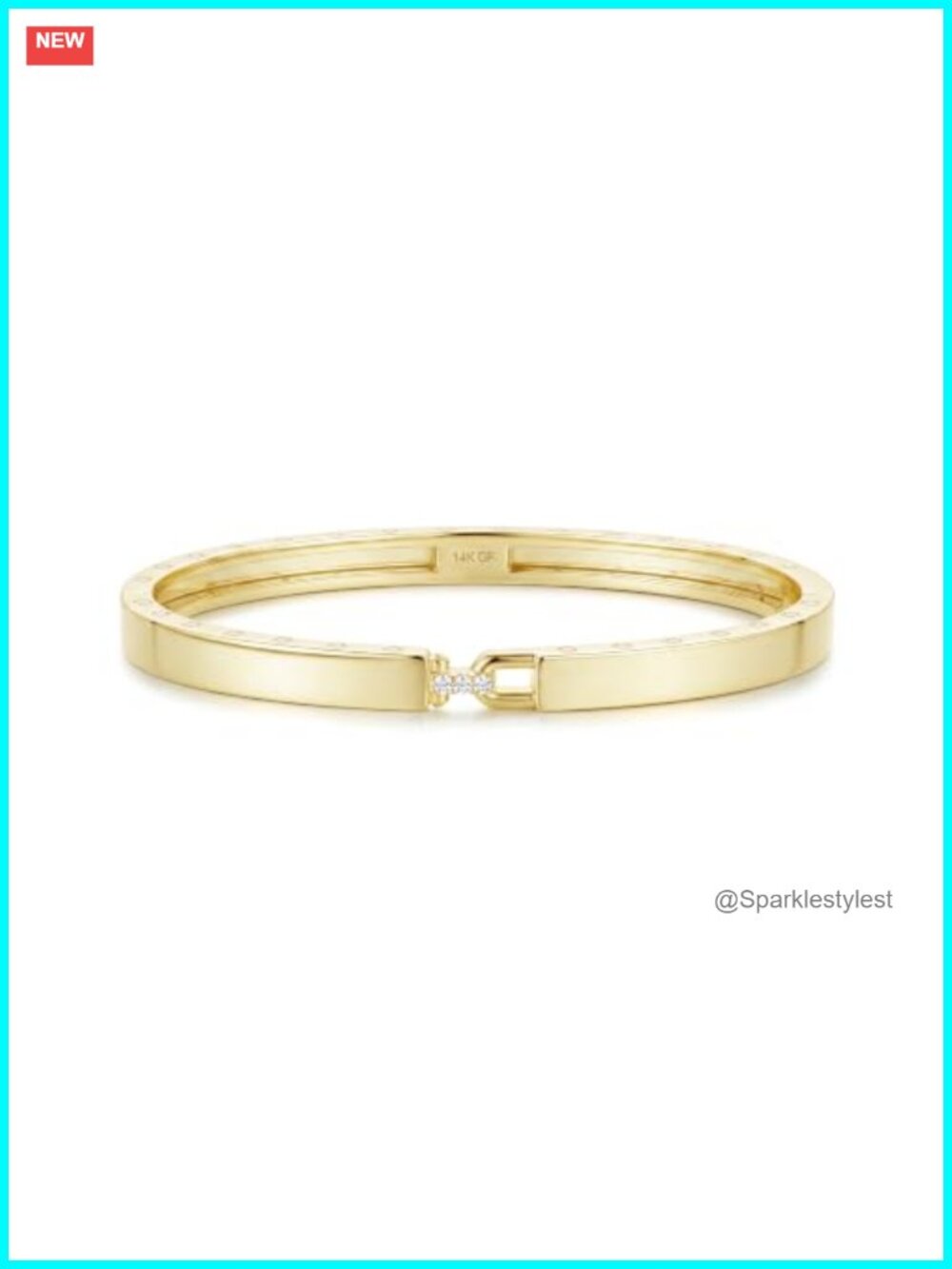 14K Gold Filled Bangle Bracelet for Women 6mm Minimalist Stackable